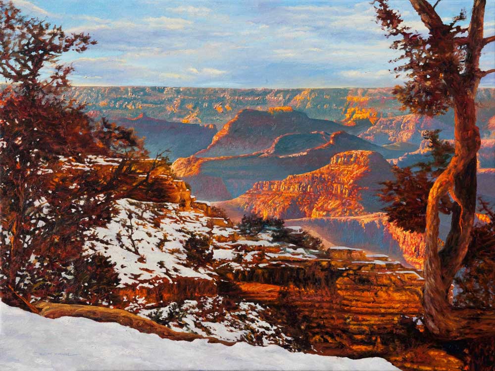 Grand Canyon by Victor Hohne, Size: 30"h x 40"w, original painting oil on canvas, View from Hermit's Rest South Rim