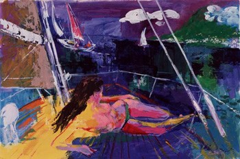 Jour du Soleil by LeRoy Neiman, Size: 25 1/2"h x 38”w, Published 2006, Limited Edition Serigraph, Numbered 250 pieces+50 A.P.+8 P.P., Signed and numbered by LeRoy Neiman