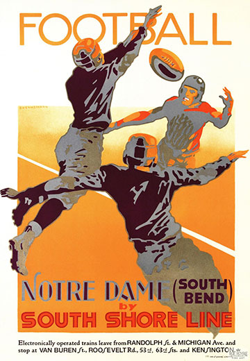 Notre Dame Football by South Shore Line